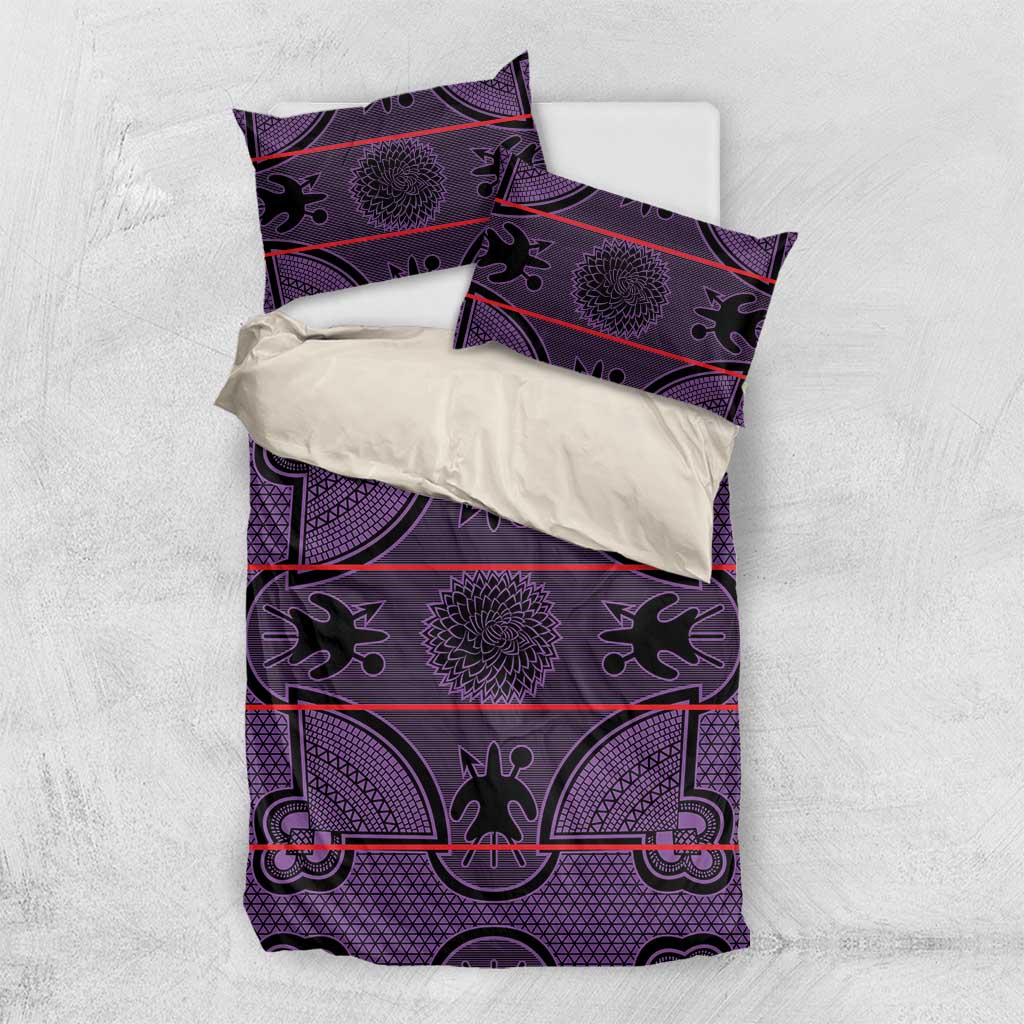 Basotho Blanket Bedding Set Lesotho Seanamarena Heritage - Violet - African Pride