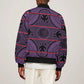 Basotho Blanket Bomber Jacket Lesotho Seanamarena Heritage - Violet - African Pride