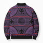 Lesotho Seanamarena Bomber Puffer Jacket Basotho Traditional Blanket Style - Violet