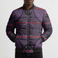 Lesotho Seanamarena Bomber Puffer Jacket Basotho Traditional Blanket Style - Violet