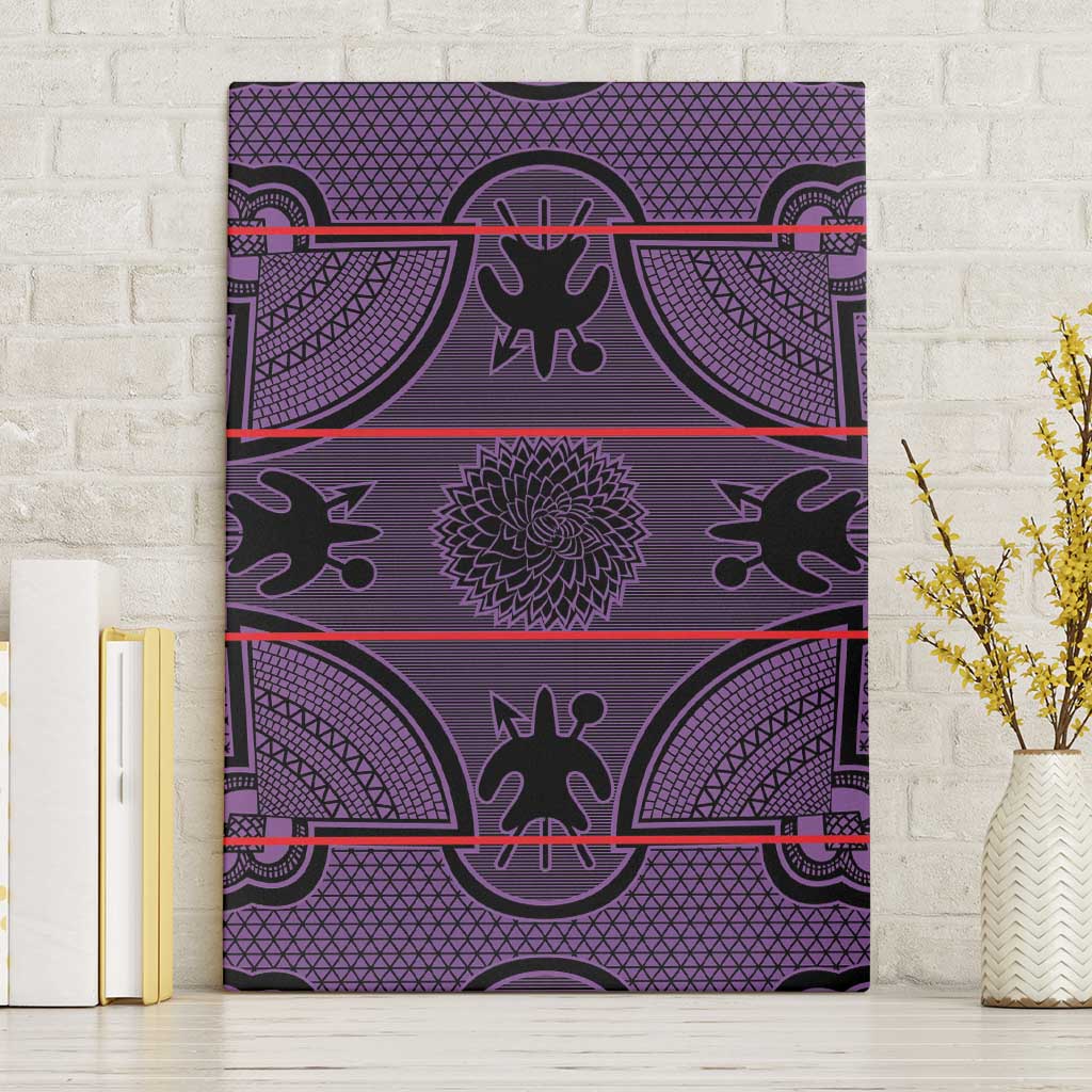 Basotho Blanket Canvas Wall Art Lesotho Seanamarena Heritage - Violet - African Pride