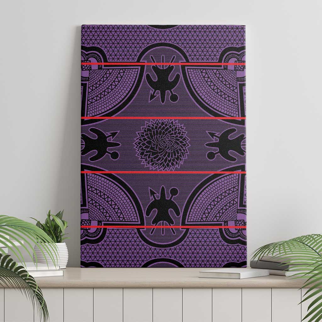 Basotho Blanket Canvas Wall Art Lesotho Seanamarena Heritage - Violet - African Pride