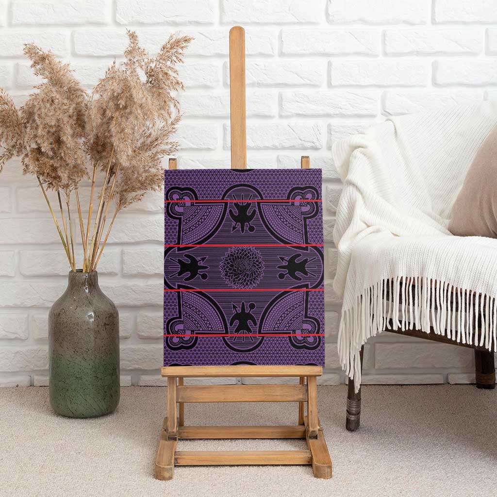 Basotho Blanket Canvas Wall Art Lesotho Seanamarena Heritage - Violet - African Pride
