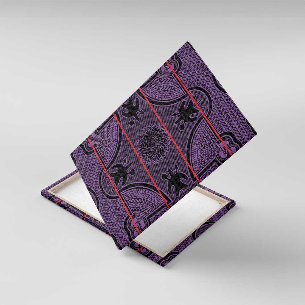 Basotho Blanket Canvas Wall Art Lesotho Seanamarena Heritage - Violet - African Pride