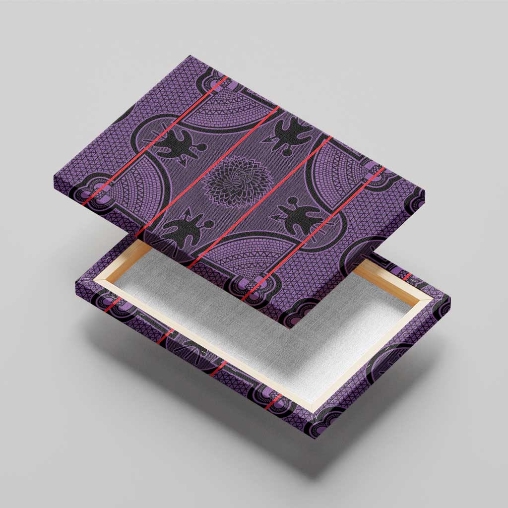 Basotho Blanket Canvas Wall Art Lesotho Seanamarena Heritage - Violet - African Pride