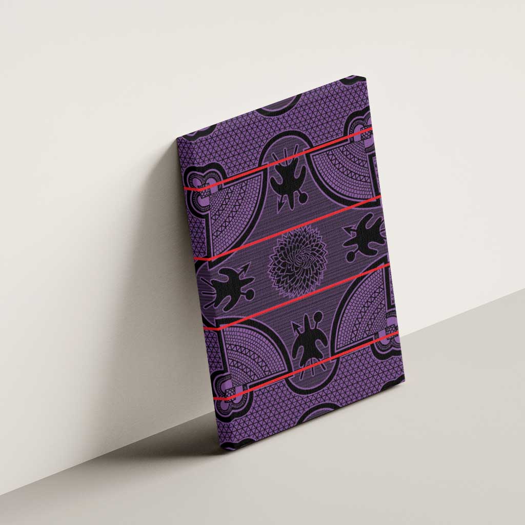Basotho Blanket Canvas Wall Art Lesotho Seanamarena Heritage - Violet - African Pride