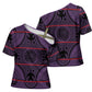 Lesotho Seanamarena Cross Shoulder Shirt Basotho Traditional Blanket Style - Violet
