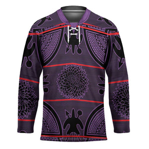 Lesotho Seanamarena Hockey Jersey Basotho Traditional Blanket Style - Violet