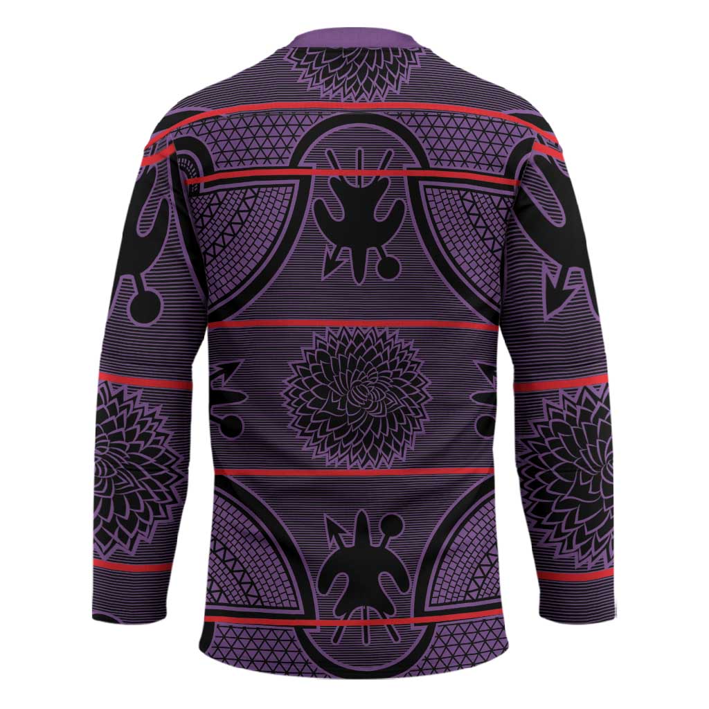 Lesotho Seanamarena Hockey Jersey Basotho Traditional Blanket Style - Violet