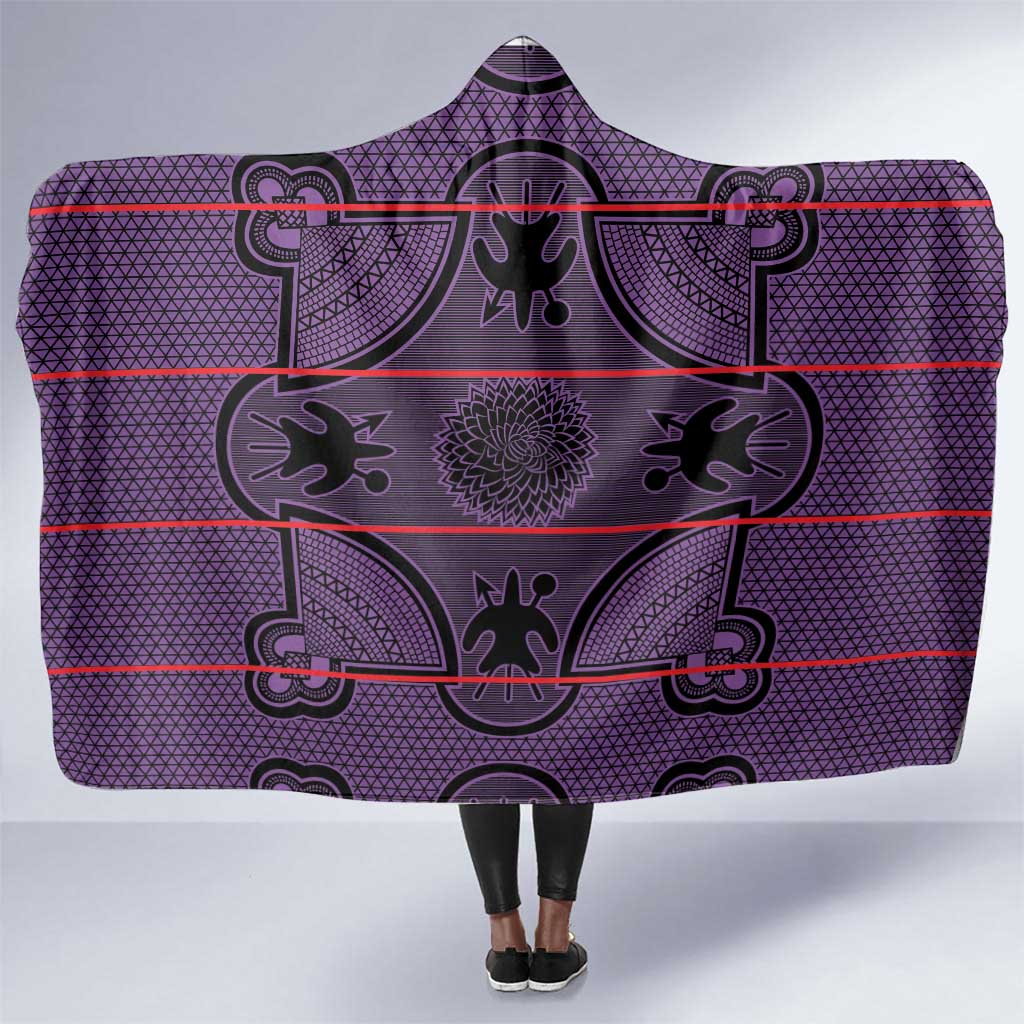Basotho Blanket Hooded Blanket Lesotho Seanamarena Heritage - Violet - African Pride