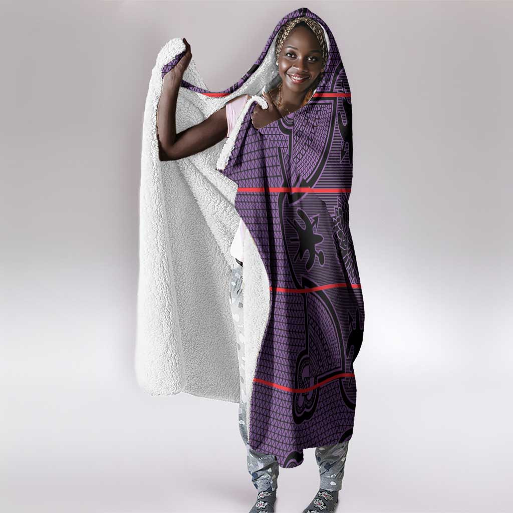 Basotho Blanket Hooded Blanket Lesotho Seanamarena Heritage - Violet - African Pride