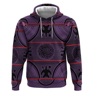 Basotho Blanket Hoodie Lesotho Seanamarena Heritage - Violet - African Pride