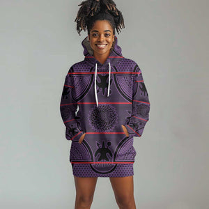 Basotho Blanket Hoodie Dress Lesotho Seanamarena Heritage - Violet - African Pride
