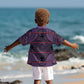 Basotho Blanket Kid Hawaiian Shirt Lesotho Seanamarena Heritage - Violet - African Pride