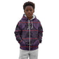 Basotho Blanket Kid Hoodie Lesotho Seanamarena Heritage - Violet - African Pride
