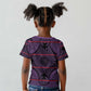 Basotho Blanket Kid T shirt Lesotho Seanamarena Heritage - Violet - African Pride