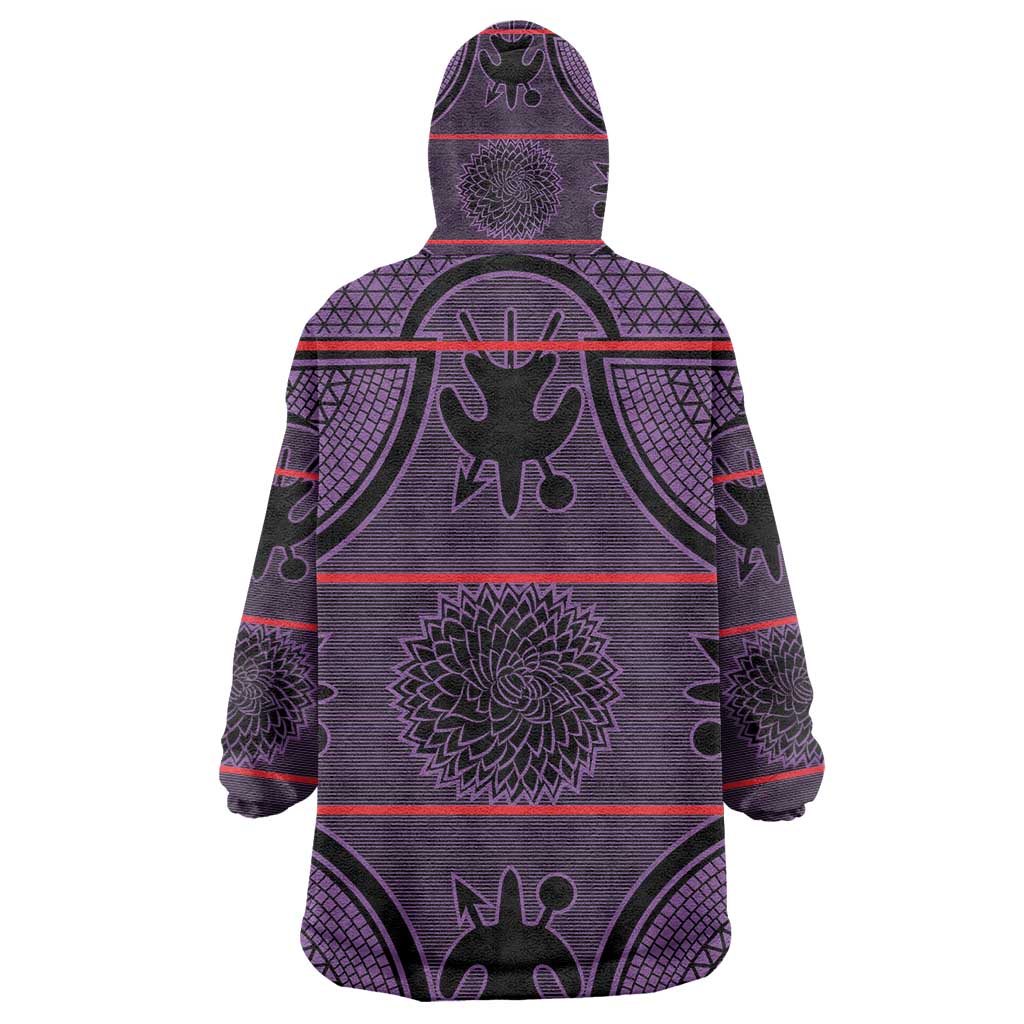 Basotho Blanket Kid Wearable Blanket Hoodie Lesotho Seanamarena Heritage - Violet - African Pride