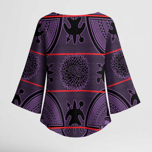 Lesotho Seanamarena Kimono Sleeve Blouse Basotho Traditional Blanket Style - Violet