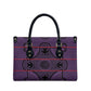 Lesotho Seanamarena Leather Bag Basotho Traditional Blanket Style - Violet