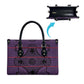 Lesotho Seanamarena Leather Bag Basotho Traditional Blanket Style - Violet