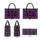 Lesotho Seanamarena Leather Bag Basotho Traditional Blanket Style - Violet