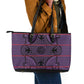 Basotho Blanket Leather Tote Bag Lesotho Seanamarena Heritage - Violet - African Pride