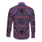 Basotho Blanket Long Sleeve Button Shirt Lesotho Seanamarena Heritage - Violet - African Pride