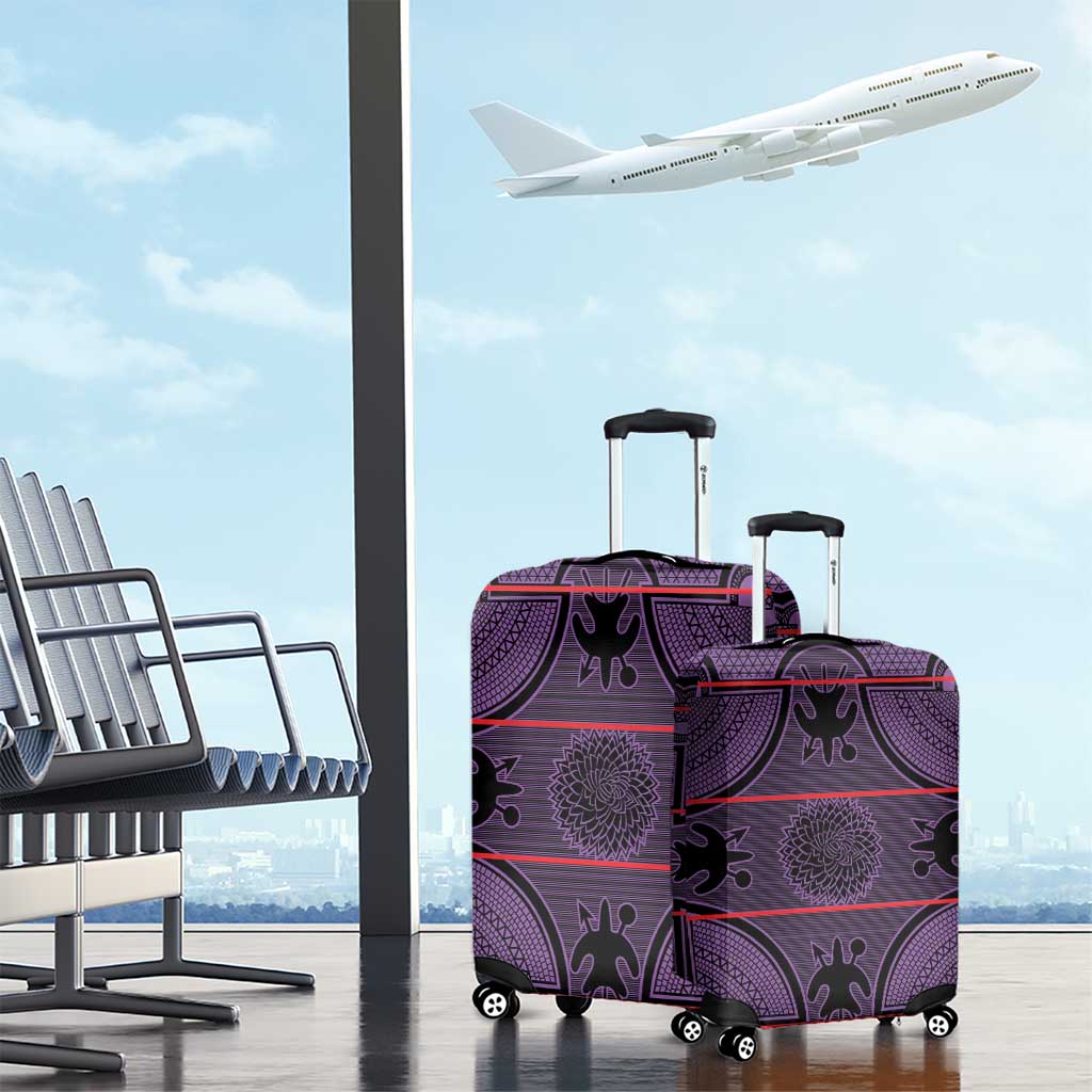 Basotho Blanket Luggage Cover Lesotho Seanamarena Heritage - Violet - African Pride