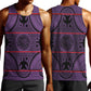 Basotho Blanket Men Tank Top Lesotho Seanamarena Heritage - Violet - African Pride