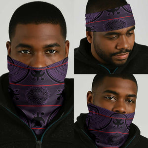Basotho Blanket Neck Gaiter Lesotho Seanamarena Heritage - Violet - African Pride