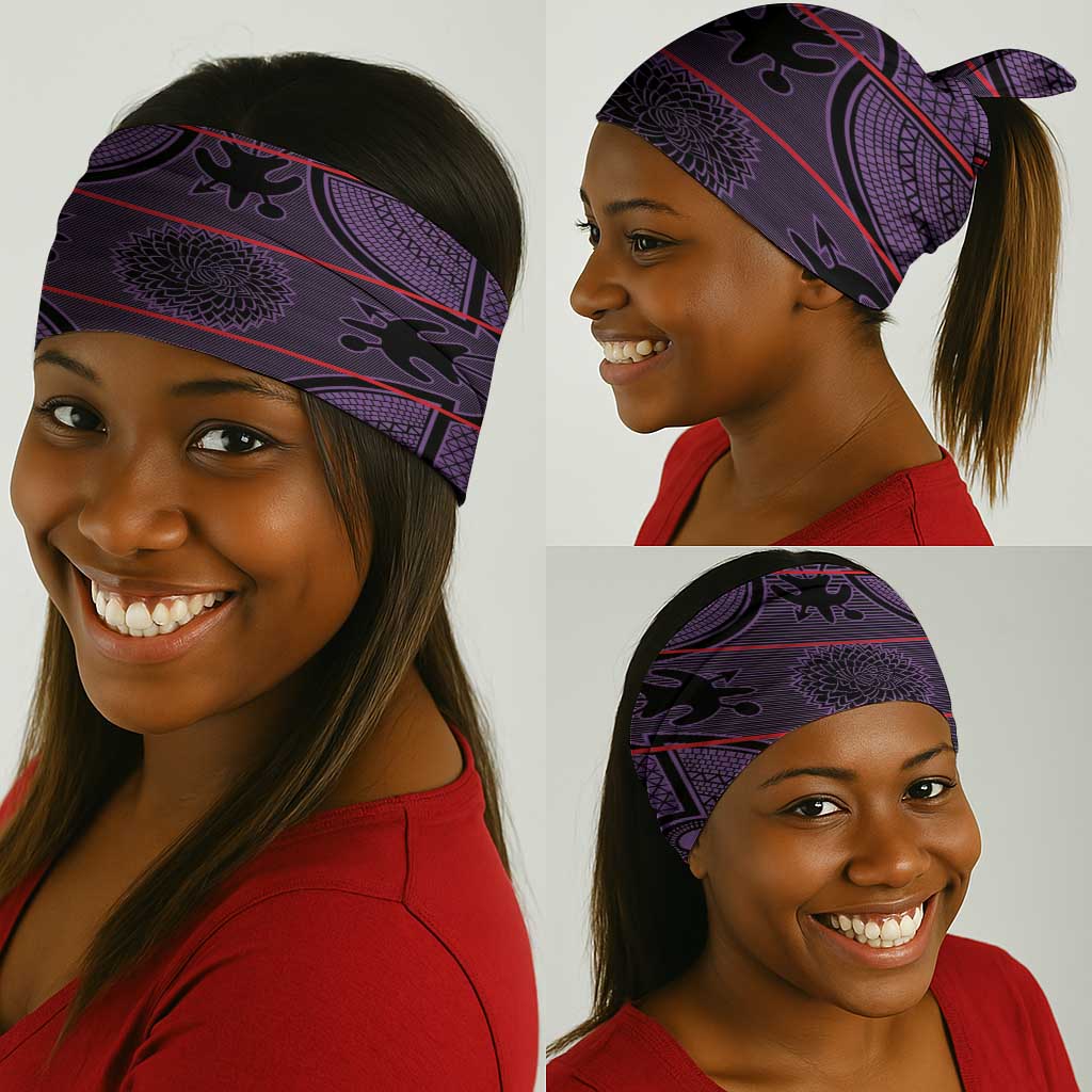 Basotho Blanket Neck Gaiter Lesotho Seanamarena Heritage - Violet - African Pride