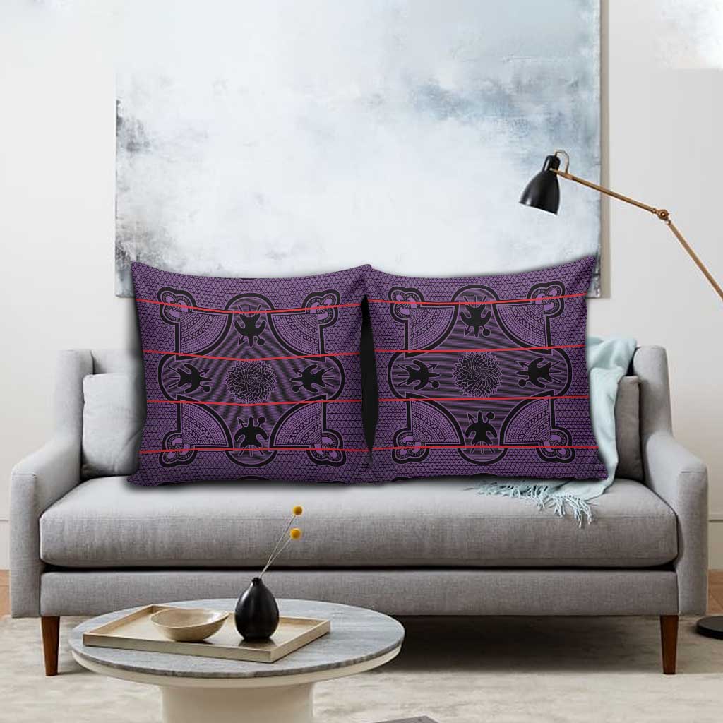 Lesotho Seanamarena Pillow Cover Basotho Traditional Blanket Style - Violet