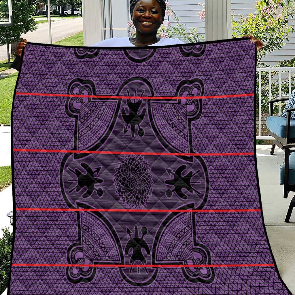Basotho Blanket Quilt Lesotho Seanamarena Heritage - Violet - African Pride