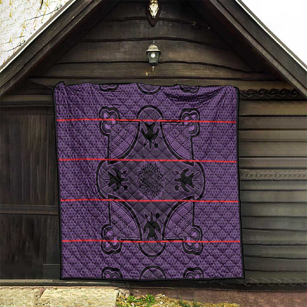 Basotho Blanket Quilt Lesotho Seanamarena Heritage - Violet - African Pride