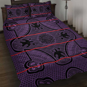 Basotho Blanket Quilt Bed Set Lesotho Seanamarena Heritage - Violet - African Pride