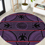 Basotho Blanket Round Carpet Lesotho Seanamarena Heritage - Violet - African Pride