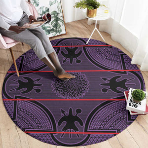 Basotho Blanket Round Carpet Lesotho Seanamarena Heritage - Violet - African Pride