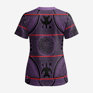 Lesotho Seanamarena Scrub Top Basotho Traditional Blanket Style - Violet - African Pride