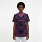 Lesotho Seanamarena Scrub Top Basotho Traditional Blanket Style - Violet - African Pride