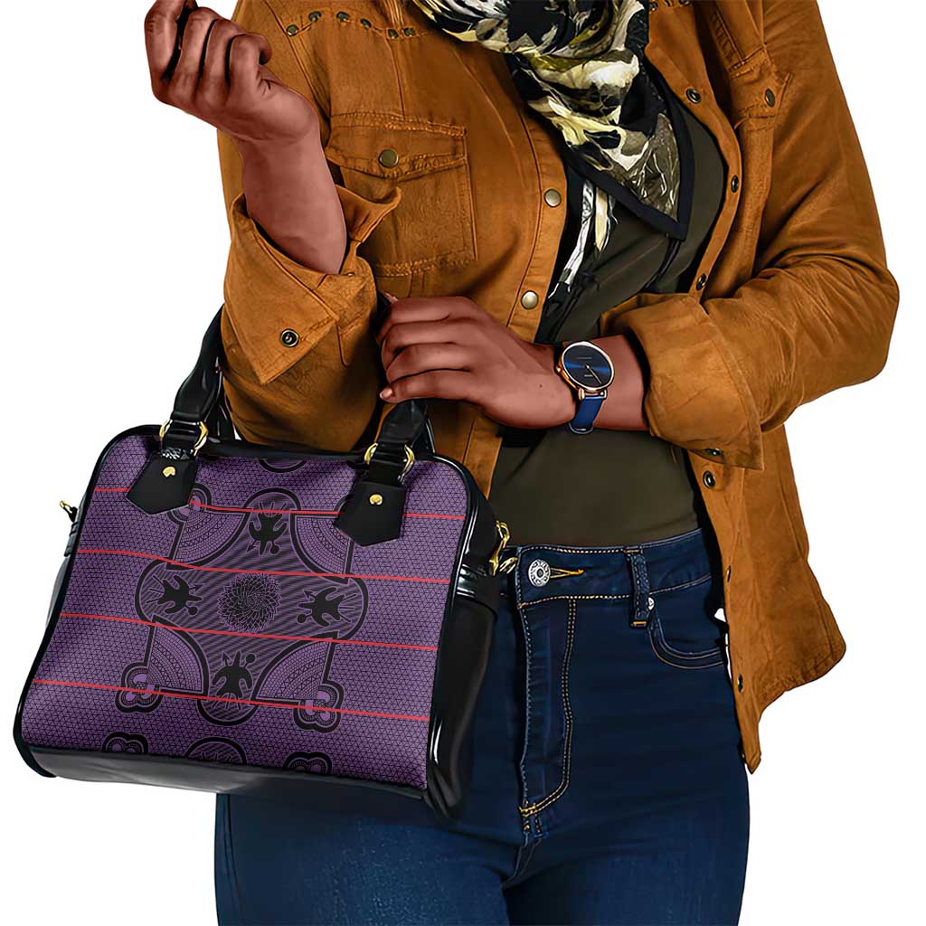 Basotho Blanket Shoulder Handbag Lesotho Seanamarena Heritage - Violet - African Pride