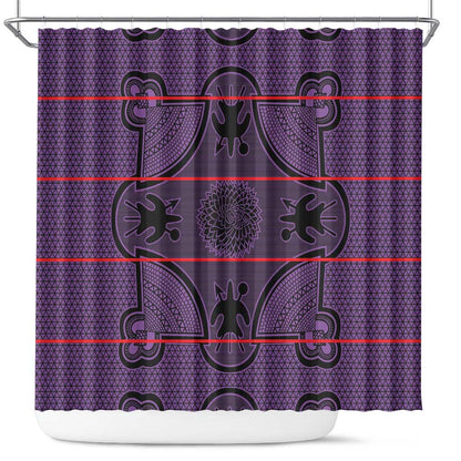 Basotho Blanket Shower Curtain Lesotho Seanamarena Heritage - Violet - African Pride