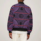 Basotho Blanket Sleeve Zip Bomber Jacket Lesotho Seanamarena Heritage - Violet - African Pride