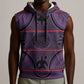 Basotho Blanket Sleeveless Hoodie Lesotho Seanamarena Heritage - Violet - African Pride
