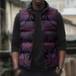 Lesotho Seanamarena Sleeveless Puffer Jacket Basotho Traditional Blanket Style - Violet