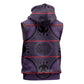 Basotho Blanket Sleeveless Zip Hoodie Lesotho Seanamarena Heritage - Violet - African Pride