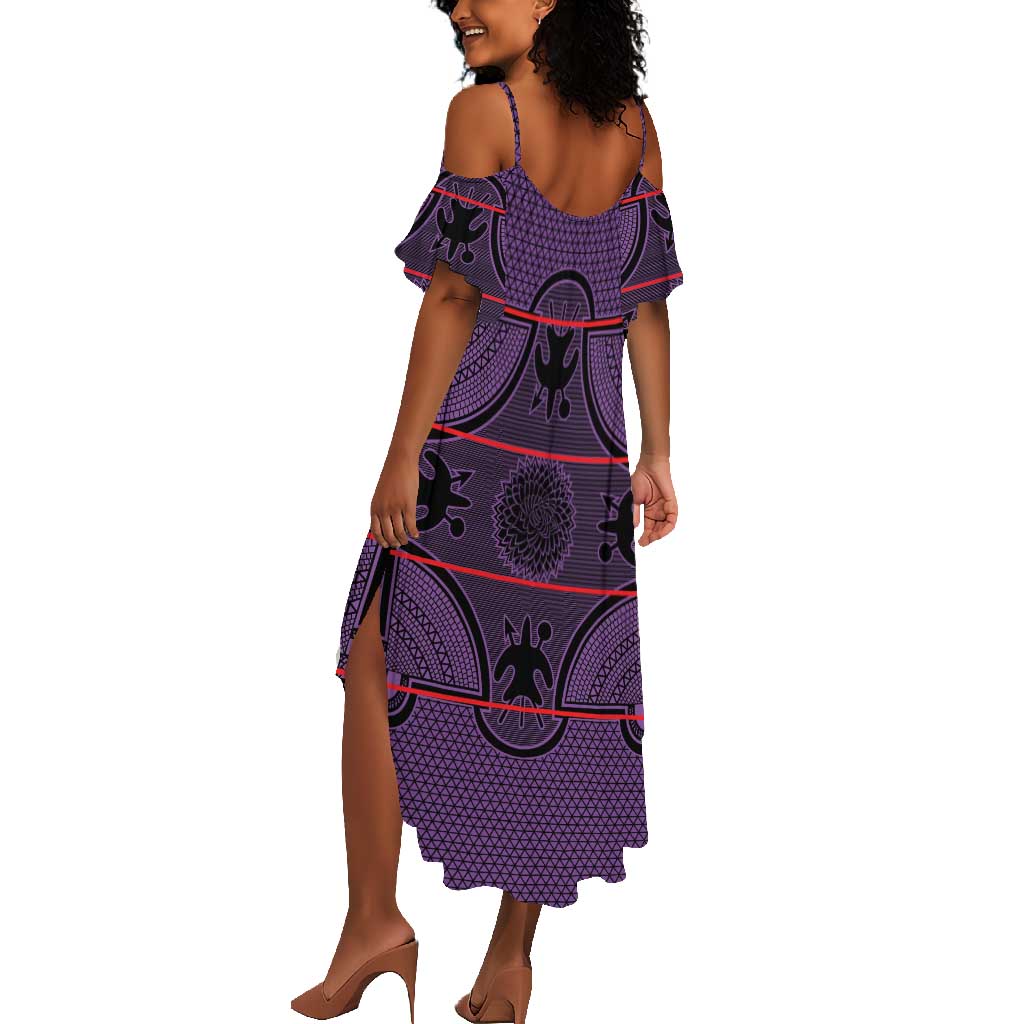 Basotho Blanket Summer Maxi Dress Lesotho Seanamarena Heritage - Violet - African Pride