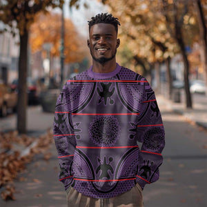 Basotho Blanket Sweatshirt Lesotho Seanamarena Heritage - Violet - African Pride
