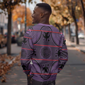 Basotho Blanket Sweatshirt Lesotho Seanamarena Heritage - Violet - African Pride