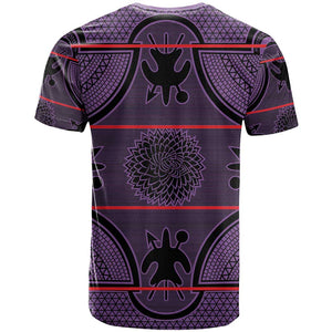 Basotho Blanket T shirt Lesotho Seanamarena Heritage - Violet - African Pride
