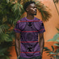 Basotho Blanket T shirt Lesotho Seanamarena Heritage - Violet - African Pride